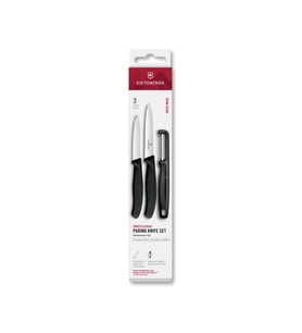 Swiss Classic 3lü Bıçak ve Soyacak Set, Siyah