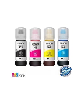 103 Ecotank L3150 4 Renk Orjinal Mürekkep Seti Bk65ml. Cym65ml. 103 023 1- A2927