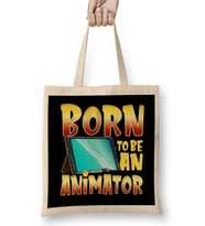 Born To Be An Animator Gifted Professional Artist Bez Çanta Uzun Saplı