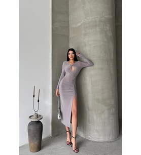Mulvxmdyk Mdyk02 Sandy Elbi·se Büzgü Detayli - Gri (Mulvix)