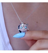 Pokemon Jigglypuff Gümüş Kolye