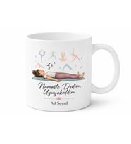 Yoga Matında Uyuyakalanlara Namaste Ve Esneme Temalı Meditasyon Seramik Kupa Hediye