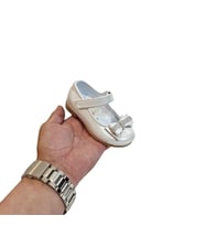 Fiyra 8013 Sedef Taşlı Kurdeleli Cırtlı Bebe Kız Çocuk Babet