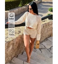 Angelweave Tığ İşi Plaj Örtüsü Seti - Romantik Stil, Cilveli, Şık, Yumuşak Güç, Klasik Estetik, Yaz, Sade Lüks, Bale Tarzı, Kır Evi Tarzı, Sahil Rüyası, Tatil Modası, El Yapımı Zarafet, Temiz Kız Havası, Akdeniz Işıltısı,