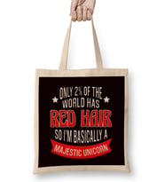 Red Hair Unicorn Magic Ginger Redhead Red Orange Haired Bez Çanta Uzun Saplı