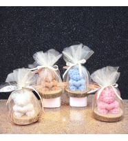 Mumelia Candles Kütükte Ayıcık - Doğal Soya Hediyelik Mum - 15 Adet