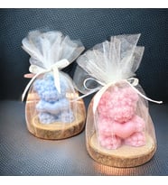 Kütükte Ayıcık Mum - 15 Adet - Doğal Soya, Kokulu, El Yapımı - Özel Gün Hediyelik - Mumelia Candles
