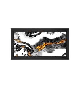 Soyut Şekiller Motifli Kanvas Tablo 50 x 70 cm Siyah Çerçeve