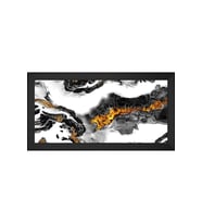 Soyut Şekiller Motifli Kanvas Tablo 50 x 70 cm Siyah Çerçeve