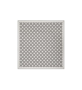 Bursa İpek Gri Zincir Monogram Twill İpek Eşarp
