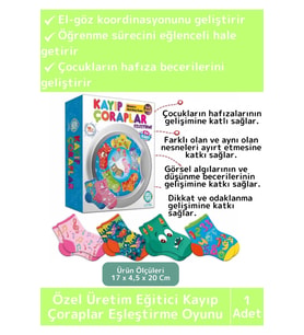 Premium Eğitici Zeka El Göz Kordinasyonu Geliştirici Eğlenceli Çocuk Kayıp Çoraplar Eşleştirme Oyunu