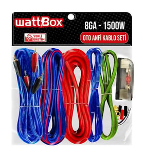 Wattbox Oto Anfi Kablo Seti Full 8GA 1500W