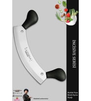 Lazbisa İncisive Serisi Mutfak Bıçak Seti Satır Zırh Pizza Kıyma Doğrayıcı Çift Tutmalı Ergonomik