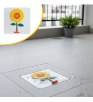 Ayçiçeği Tasarımlı Gider Koku Önleyici – Silikon Lavabo Gider Matı (5668)