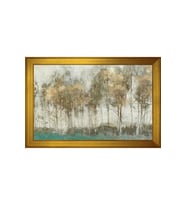 Soyut Manzara Motifli Kanvas Tablo 80 x 110 cm Gold Çerçeve