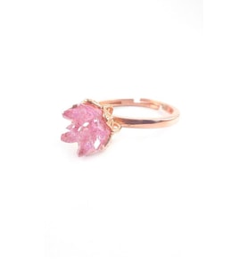 LOTUS ÇİÇEĞİ PEMBE 925 AYAR GÜMÜŞ YÜZÜK