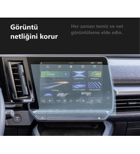 Renault Austral Multimedya 9 İnç İle Uyumlu Ekran Koruyucu Şeffaf Nano