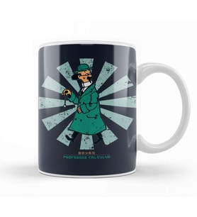 Professor Calculus Retro Japanese Tintin Kupa Bardak Porselen