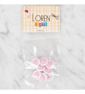 Loren Crafts 8 li Açık Pembe Düğme - 645