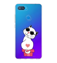 Xiaomi Mi 8 Lite Uyumlu Kapak Coolcat Tasarımlı Şeffaf Silikon Kılıf
