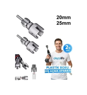2’ Li Set Iç Dış Plastik Boru Diş Açma Seti 1/2 ve 3/4 Inç Borularla Uyumlu