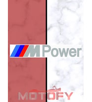 M POWER 6,5X40CM GRİ STİCKER - ETİKET