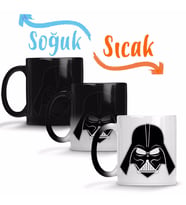 Star Wars Darth Vader Işın Kılıcı Sihirli Kupa Bardak Porselen