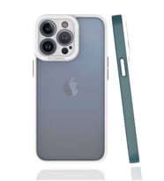 iPhone 13 Pro Kılıf Zore Mima Kenarları Renkli Silikon Kılıf (Koyu Yeşil)