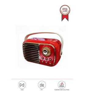 Torima BTS-1956 Kırmızı Bluetooth 10W Bass Ses RGB Işık Efektli TWS USB TF Kart Mikrofonlu Hoparlör