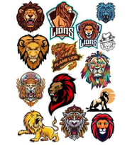 Aslan Lions Sticker Set-1 14 Parça Telefon, Tablet, Defter, Laptop Sticker