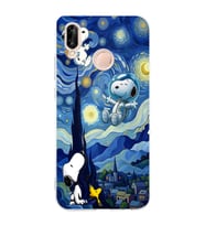 Huawei P20 Lite Uyumlu Baskılı Yumuşak Silikon Şeffaf Telefon Kılıfı