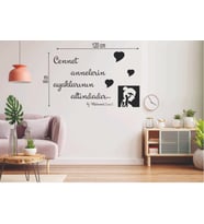 Leylaser  120*80 cm  Cennet Annelerin Ayaklarının Altındadır Ahşap Duvar Yazısı