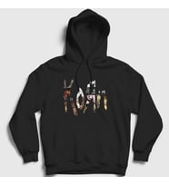 Presmono Unisex Siyah Logo V3 Korn Kapüşonlu Sweatshirt 92730tt