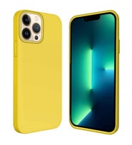 Apple iPhone 14 Pro Max 6.7'' İçi Kadife Silikon Kılıf Sarı