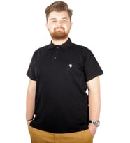 Mode XL Büyük Beden T-shirt Polo Cep Sup Basic 21557 Siyah