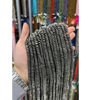 Hematit Taşı Rondela Kesim Parlak Füme 8x3mm Doğal Taş Dizi