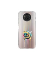 Poco X3 ile uyumlu Splash arı tasarımlı şeffaf silikon kılıf