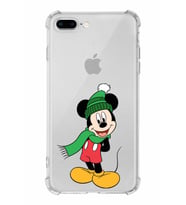 Apple iPhone 7 Plus Uyumlu Köşe Korumalı Antişok  Kapak Mickey Mouse Tasarımlı Şeffaf  Kılıf