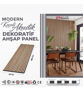 KEÇELİ DEKORATİF AKUSTİK AHŞAP PANEL – SAVANA MEŞE (60X240CM).
