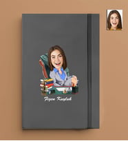 Kişiye Özel Avukat Kadın Model 13x21 Gri Defter-26