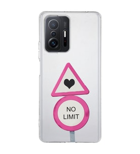 Xiaomi Mi 11T - 11T Pro Uyumlu No Limit Tasarımlı Şeffaf Telefon Kılıfı