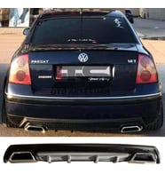 Volkswagen Passat B5 Difüzör Arka Tampon Eki 2 Egzoz Çıkışlı Gri Lüx Tip