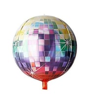 Renkli Disko Topu Şekilli Folyo Balon