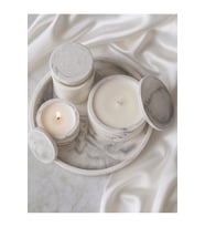 DEKORATİF SET MUM (Siyah - Gri - Beyaz)