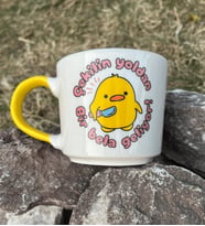 Esprili Seramik Kahve Kupası 200 ml Komik Baskılı Seramik Hediyelik Kupa (Beyaz)