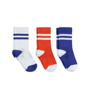 Civil Boys Erkek Çocuk 3'lü Soket Çorap Set 2-12 Yaş Saks Mavisi (SAKS MAVI)