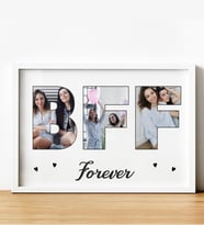 BFF En İyi Arkadaş Best Friends Hediye Tablo Kişiye Özel  Çerçevede 21x30 Cm