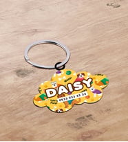 BK Gift Evcil Dostlara Özel İsimli Bulut Şeklinde Ahşap Pet Tasma Künyesi - Model 8