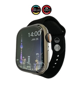 Watch 8 PR-9 Pro Amoled 45mm 1,9 inç Ekran Pusulalı Vidalı Kilitli Çift Kordon Akıllı Saat