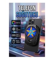 Dijital Ekranlı Evrensel Telefon Soğutucu Fan Type-C Şarjlı Gaming Soğutma Aparatı
